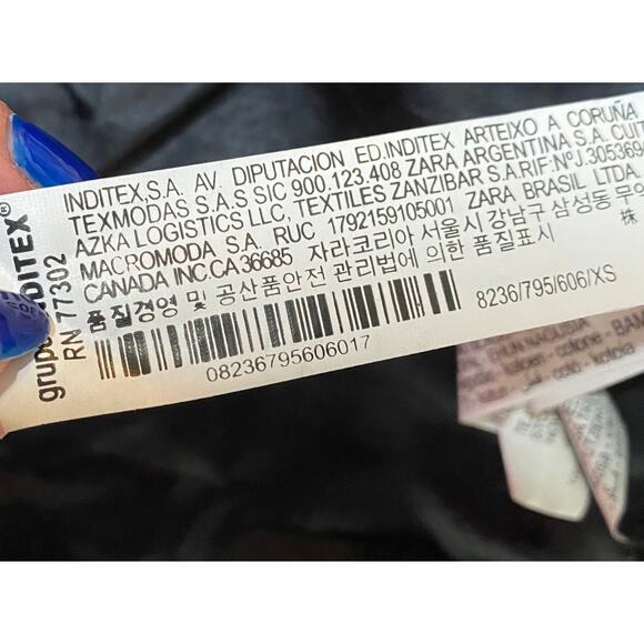 Zara Tweed Blazer Single Breasted High Collar Crest Buttons Down Red Womens XS - Picture 9 of 9